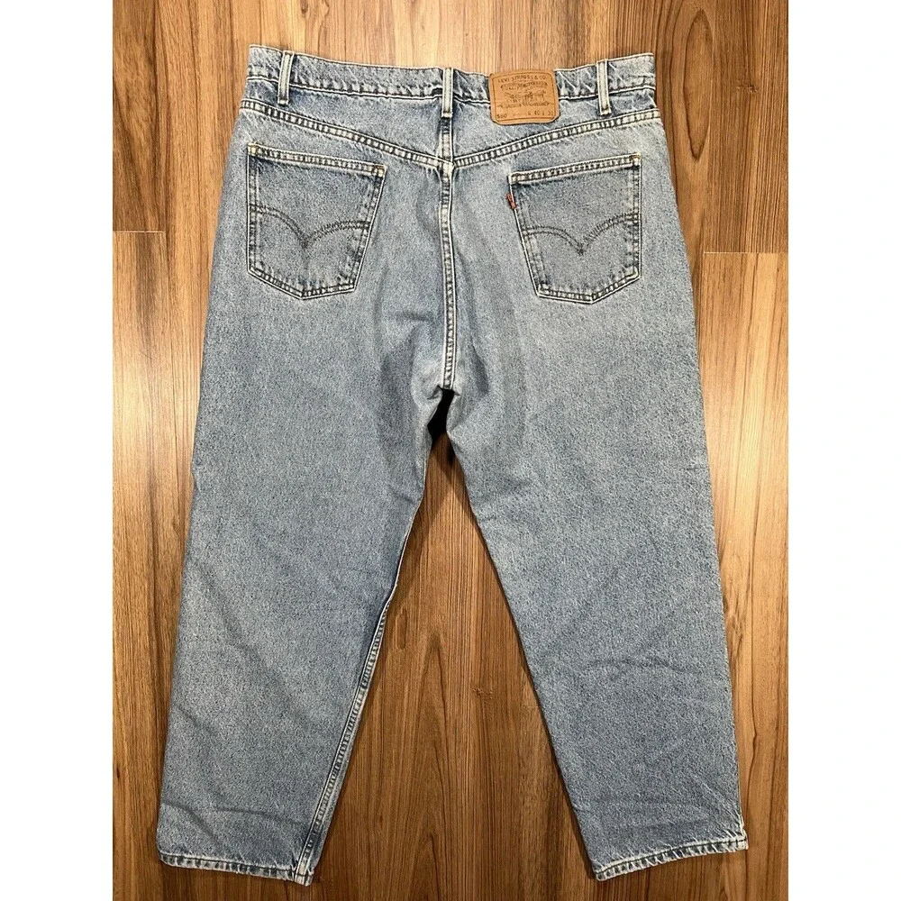 Vintage Levi's 550 Orange Tab Jeans Relaxed Fit 1997 Mens Size 40x30